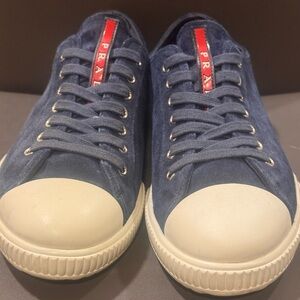 Prada Men’s Suede Low-Top Sneakers – Stylish & Comfortable